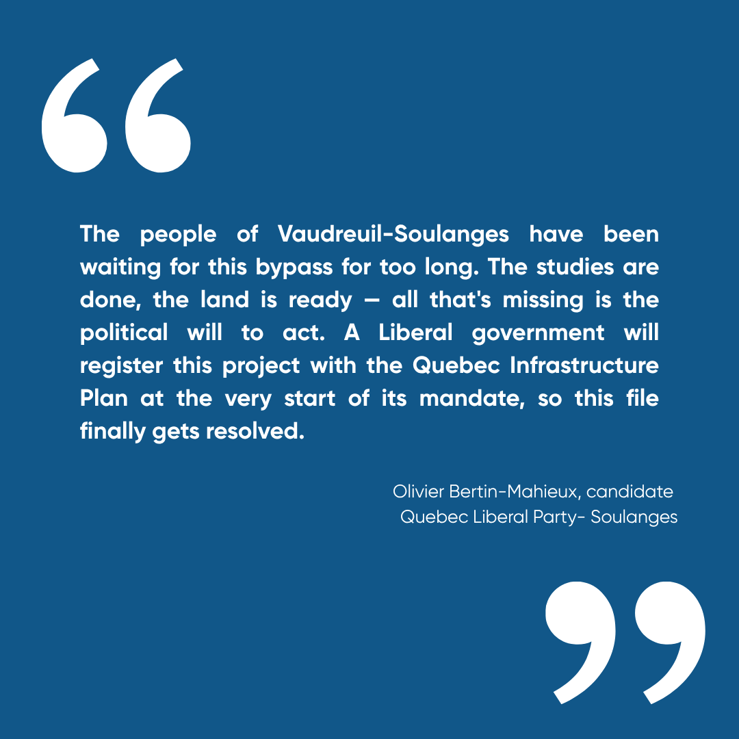 Quote from Olivier Bertin-Mahieux on the Highway 20 bypass