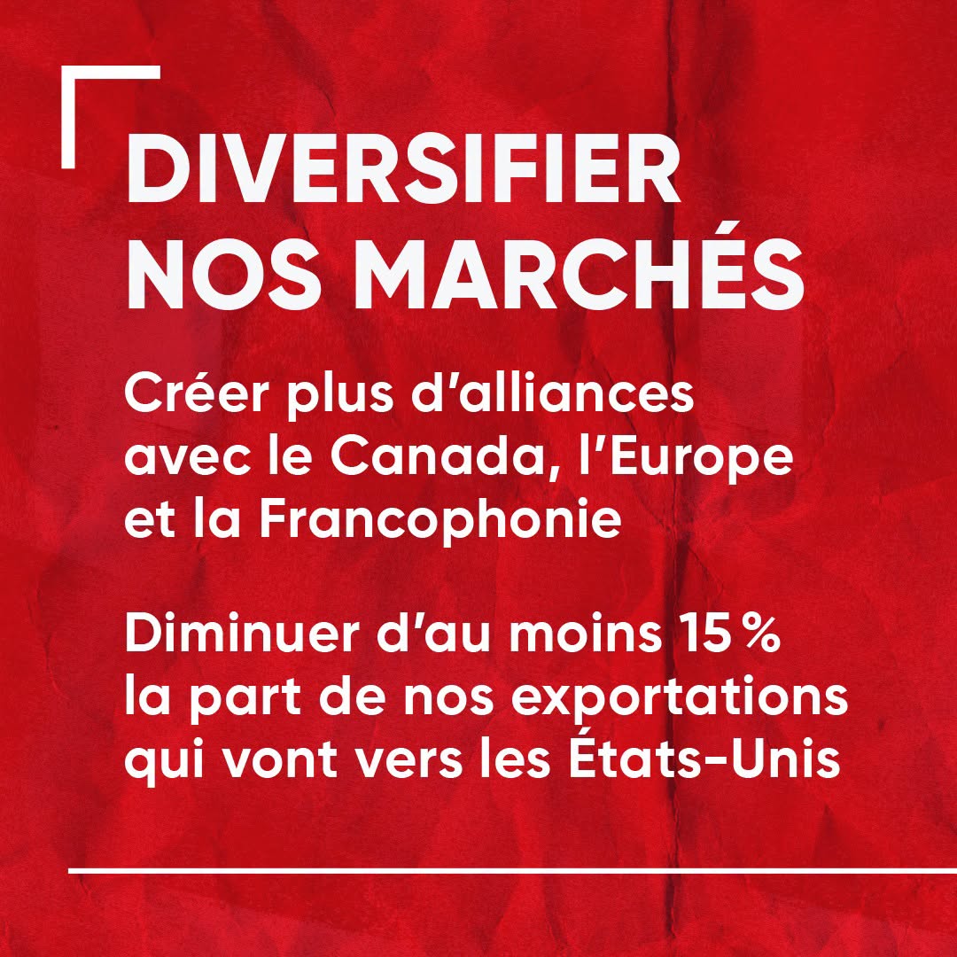 Diversifier nos marchés : créer plus d'alliances avec le Canada, l'Europe et la Francophonie